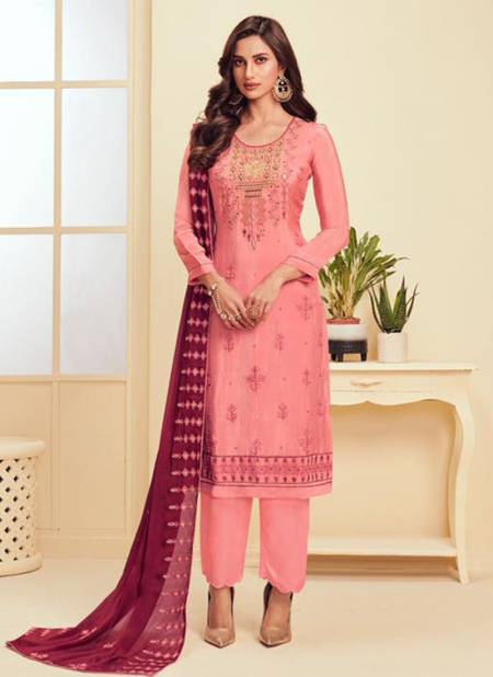 Pink Colour ALIZEH MURAD VOL 2 Designer Heavy Festive Wear Georgette Embroidery Work Salwar Suit Collection 2011